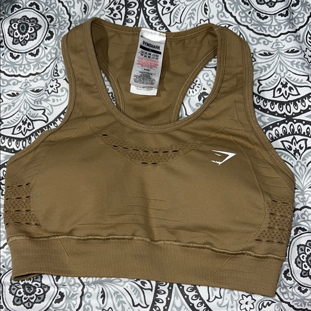 Gymshark Tan Sports Bra Seamless Medium Support